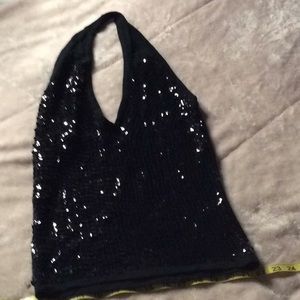 Sequin halter